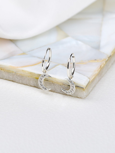 

Accessorize Silver-Toned Star Shaped Hoop Earrings