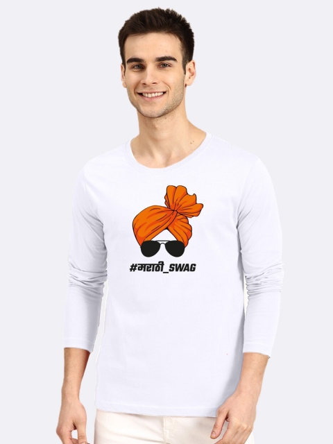 

Bewakoof Men White Marathi Swag Printed T-shirt