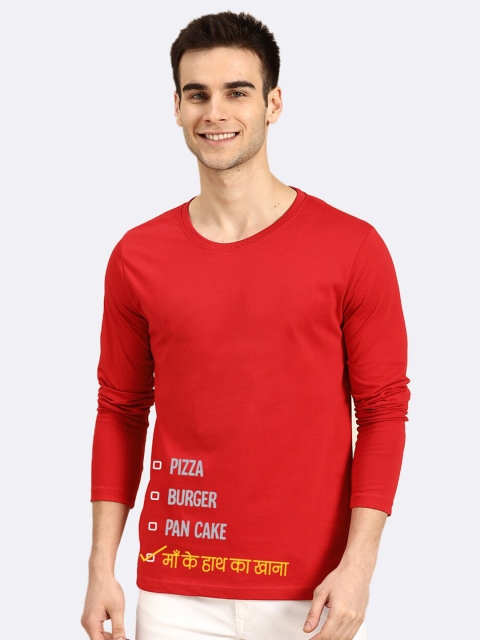 

Bewakoof Men Red Typography Printed T-shirt
