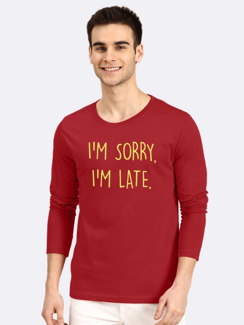 

Bewakoof Men Red Typography Printed T-shirt