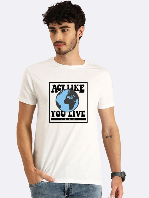 

Bewakoof Men White Printed T-shirt