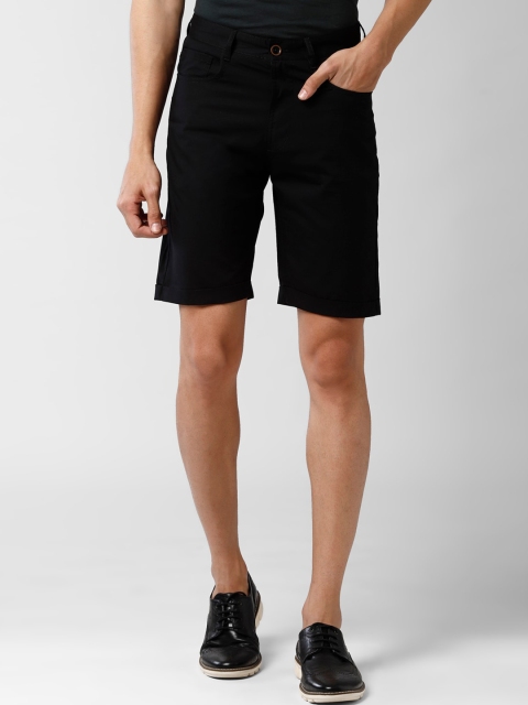 

Peter England Casuals Men Black Slim Fit Regular Shorts