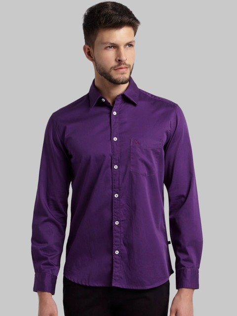

Parx Men Purple Slim Fit Opaque Casual Shirt