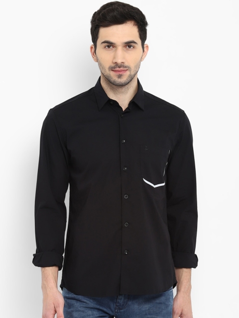 

Parx Men Black Slim Fit Opaque Casual Shirt