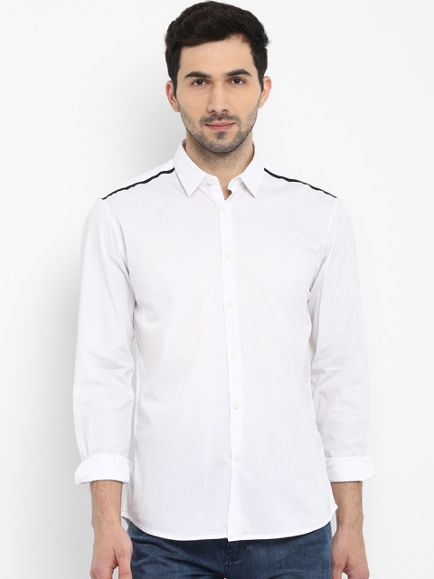 

Parx Men White Slim Fit Opaque Casual Shirt