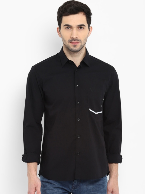 

Parx Men Black Slim Fit Opaque Casual Shirt