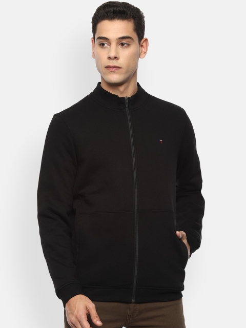 

Louis Philippe Sport Men Black Open Front Sweatshirt