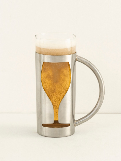 

Home Centre Corsica Beer Mug - 450 ml, Silver