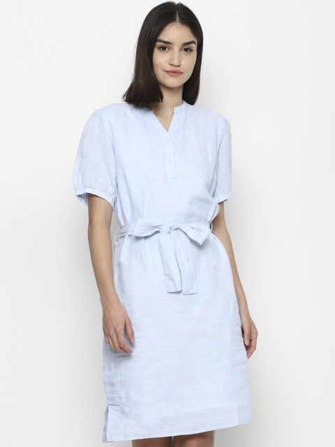 

Allen Solly Woman Blue Striped Blouson Dress