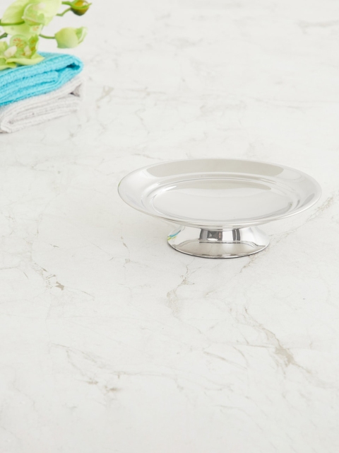 

Home Centre Radance Silver Freestanding Metal Soap Holder