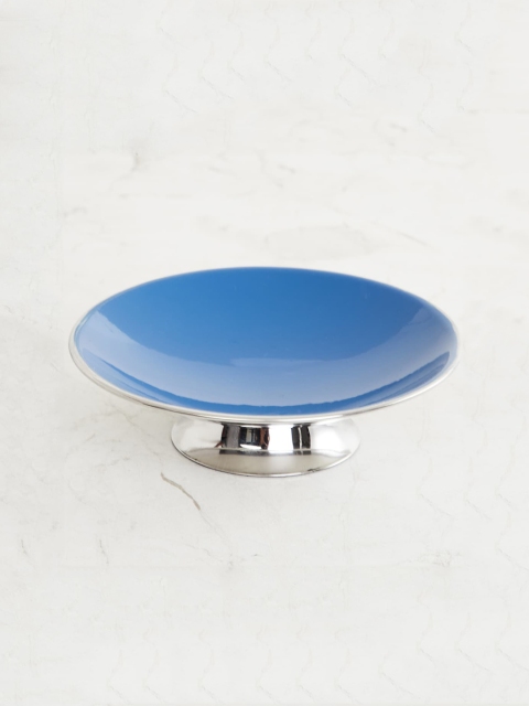 

Home Centre Blue Solid Freestanding Metal Soap Dish