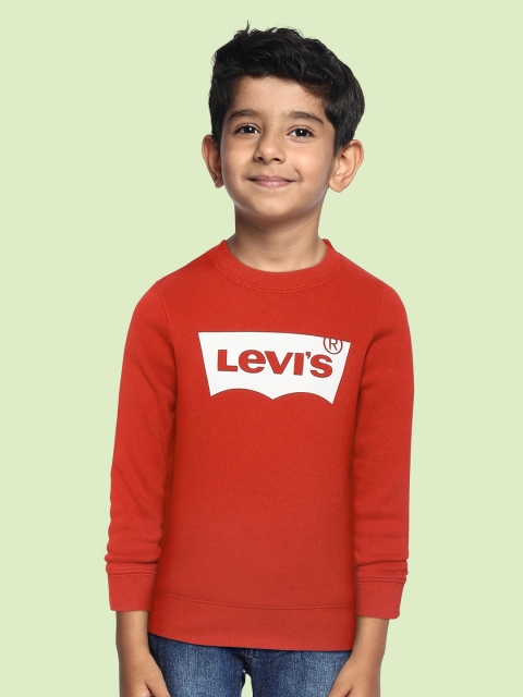 

Levis Boys Red Batwing Brand Logo Sweatshirt