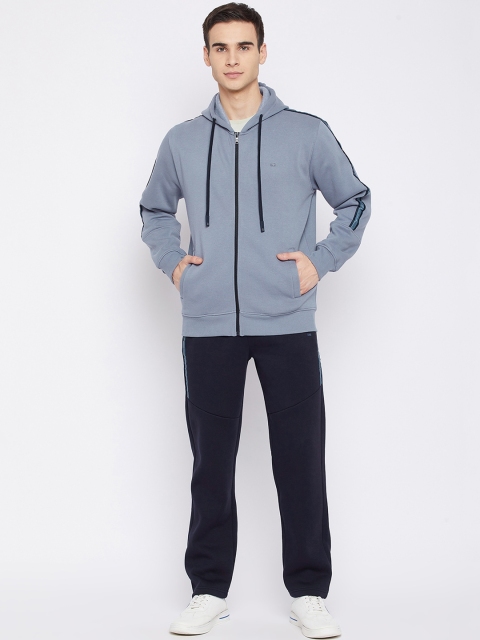 

Okane Men Blue & Black Solid Tracksuit