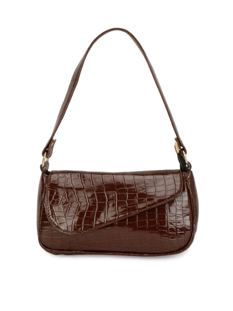 

ZEVORA Brown Animal Textured PU Structured Shoulder Bag