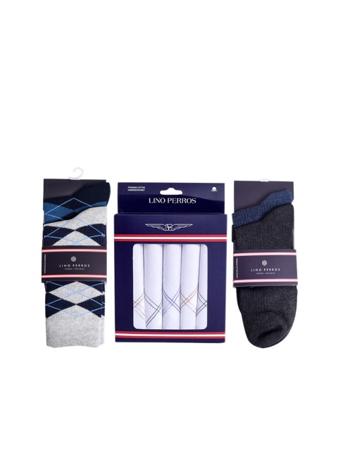 

Lino Perros Men Pack Of 9 Cotton Accessories Gift Set, White