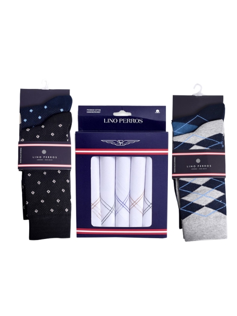 

Lino Perros Men Accessories Gift Set- (9Pieces), Multi