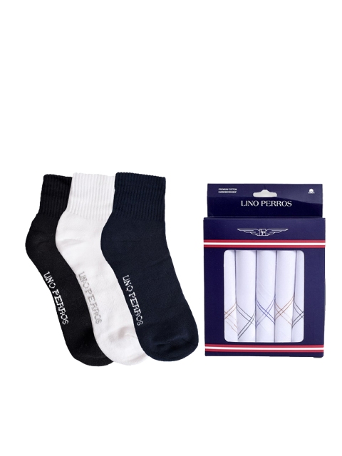 

Lino Perros Men Socks & Handkerchief Set, Multi