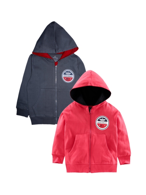 

KiddoPanti Boys Grey Hooded Sweatshirt