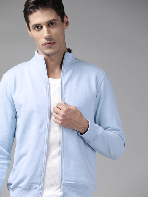 

Park Avenue Men Blue Solid Sweatshirt