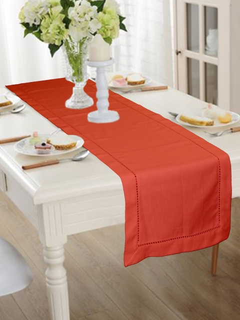 

Lushomes Red Solid Pure Cotton Table Runner