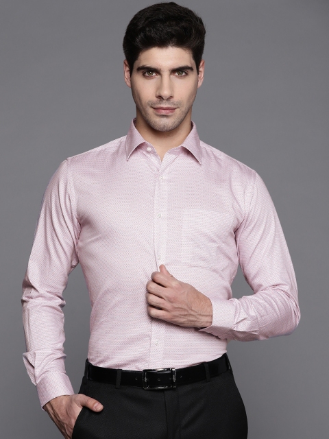 

Raymond Men White & Red Slim Fit Printed Formal Shirt