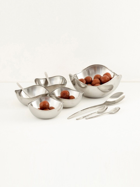 

Home Centre 10 Pieces Silver Stainless Steel Pudding Set