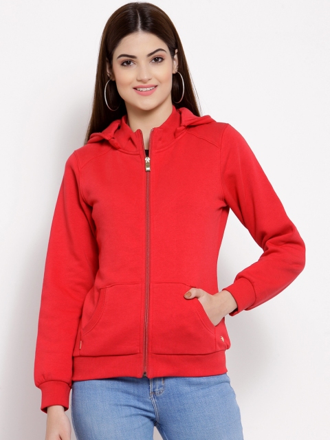 

Juelle Women Red Hooded Sweatshirt