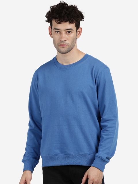 

MASH UNLIMITED Men Blue Solid Sweatshirt