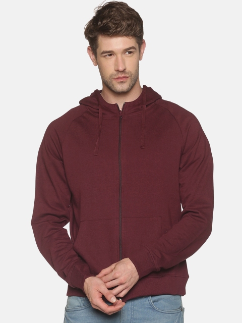

MASH UNLIMITED Men Maroon Hooded Sweatshirt