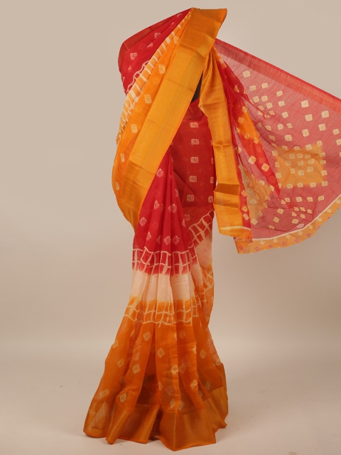 

Pothys Women Multi Printed Cotton Blend Saree, Orange