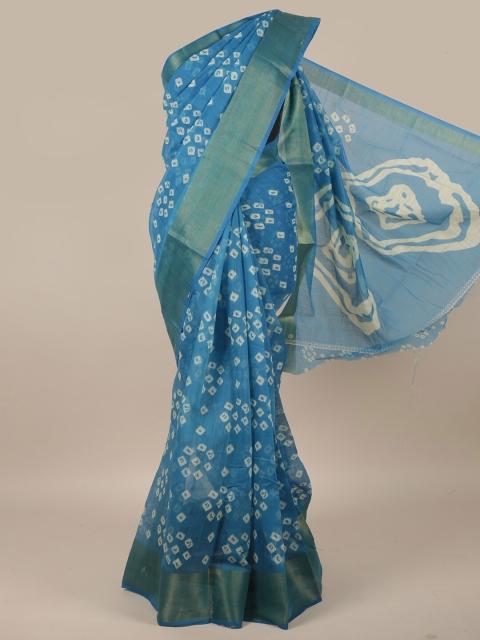 

Pothys Blue & White Printed Saree