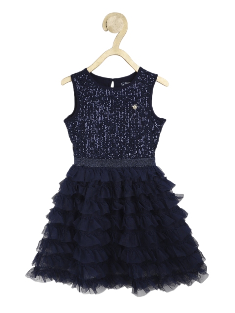 

Allen Solly Junior Navy Blue Embellished Dress