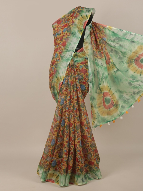 

Pothys Brown & Red Floral Jute Silk Saree