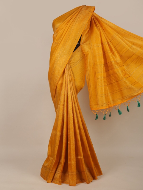 

Pothys Yellow Woven Design Zari Jute Silk Saree