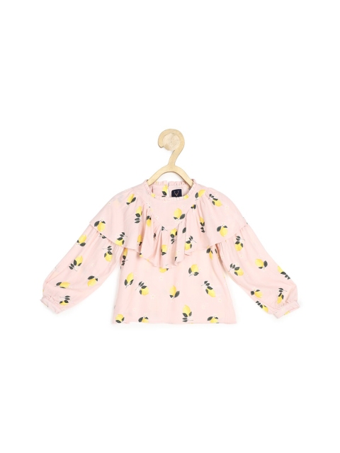 

Allen Solly Junior Pink Floral Layered Regular Top