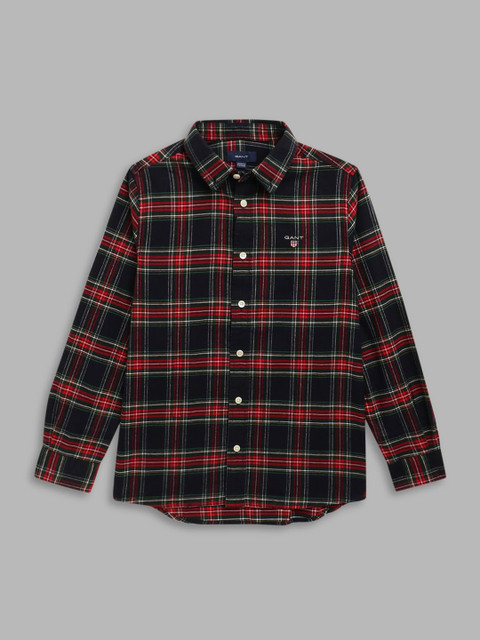 

GANT Boys Navy Blue Slim Fit Tartan Checks Casual Shirt