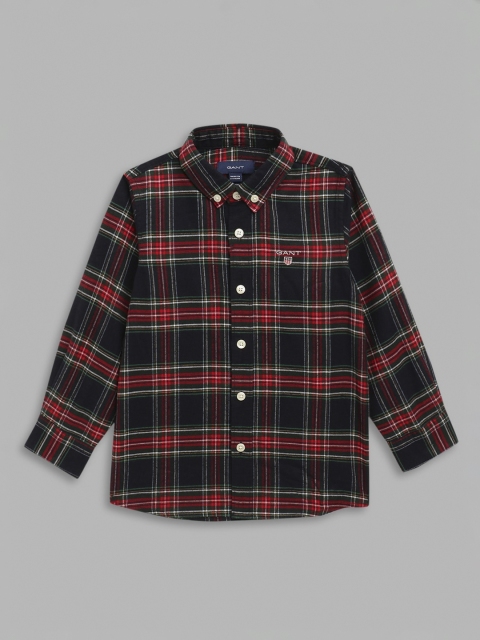

GANT Boys Navy Blue Slim Fit Tartan Checks Opaque Checked Casual Shirt