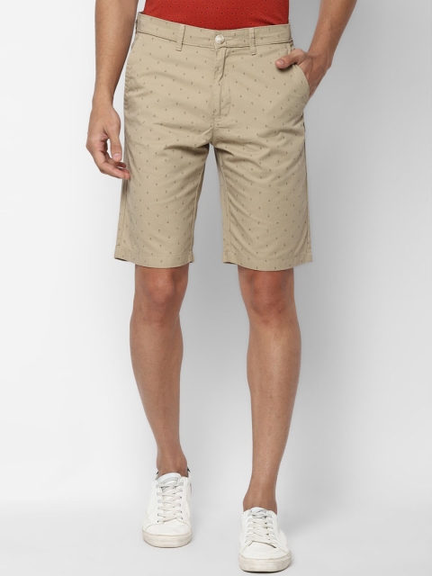

Allen Solly Men Beige Printed Slim Fit Regular Shorts