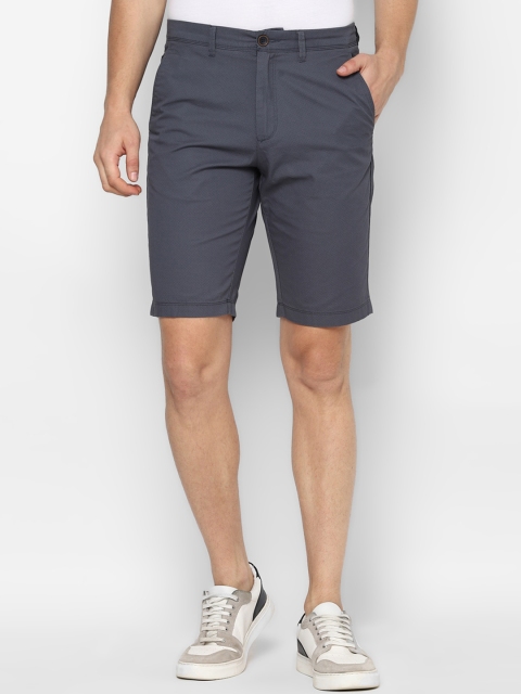 

Allen Solly Men Grey Slim Fit Regular Shorts
