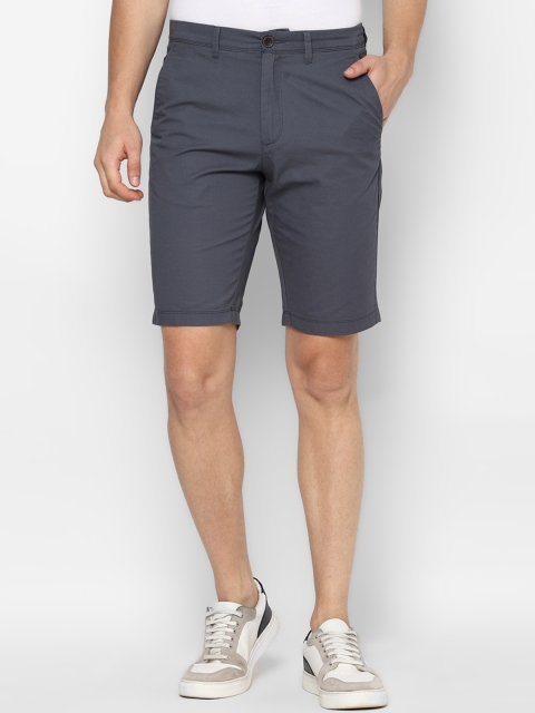 

Allen Solly Men Grey Slim Fit Regular Shorts