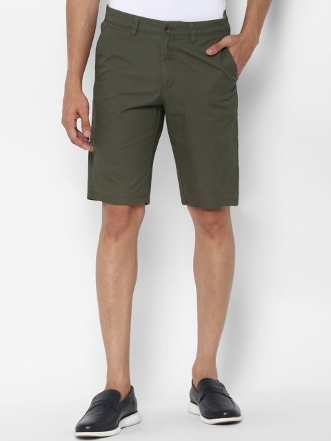 

Allen Solly Men Olive Green Slim Fit Regular Shorts