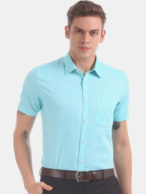

AD By Arvind Men Blue Slim Fit Opaque Formal Shirt