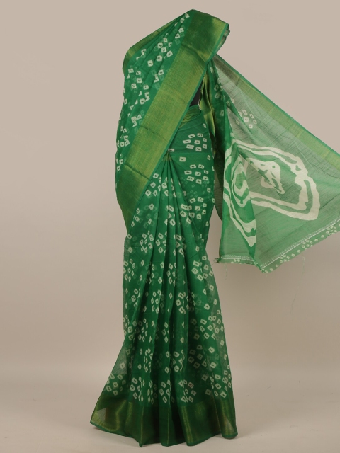 

Pothys Green & Off White Saree