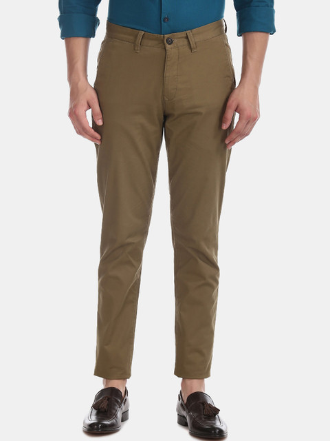 

AD By Arvind Men Brown Slim Fit Chinos Trousers