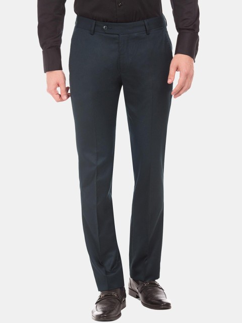 

AD By Arvind Men Charcoal Slim Fit Formal Trousers