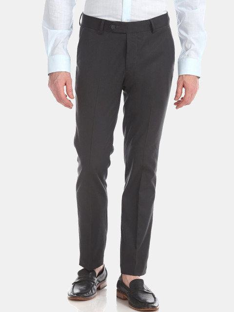 

AD By Arvind Men Grey Trousers