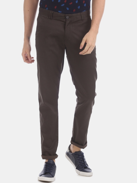 

AD By Arvind Men Coffee Brown Slim Fit Chinos Trousers
