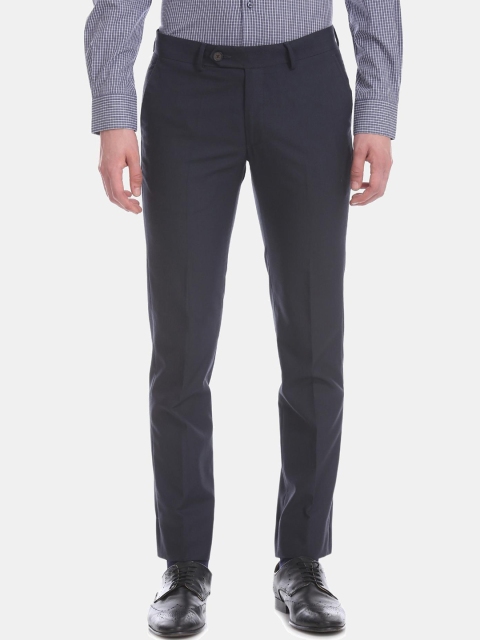 

AD By Arvind Men Navy Blue Formal Trousers