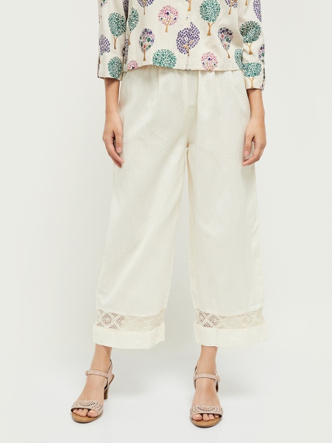

max Women Off White Palazzos