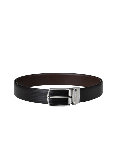 

Da Milano Men Black Leather Formal Belt